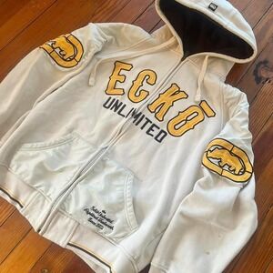 Y2K 2000s Ecko Unlimited Graphic Zip Uo Hoodie size M